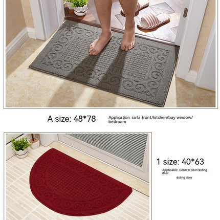 Entry semi-circular area rugs Floor mats for home loop fleece anti-slip doormat front door mat rug for entryway