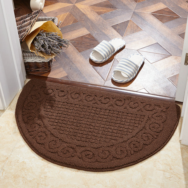 Entry semi-circular area rugs Floor mats for home loop fleece anti-slip doormat front door mat rug for entryway