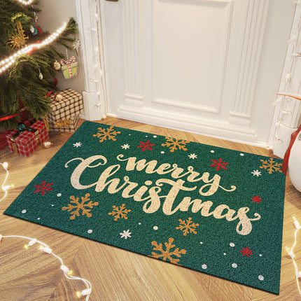 Christmas pattern floor mats, santa claus door mat indoor door mats entryway rug - scraping mud scuffing front door mat