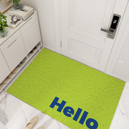 Indoor Doormat, Durable Entry Door Mat, hello entryway rug Scratch Dirt Resistant Scuffing floor mats for home