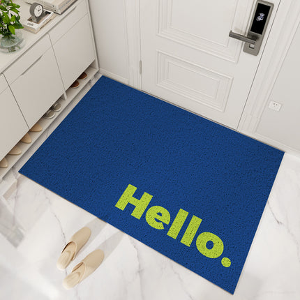 Indoor Doormat, Durable Entry Door Mat, hello entryway rug Scratch Dirt Resistant Scuffing floor mats for home