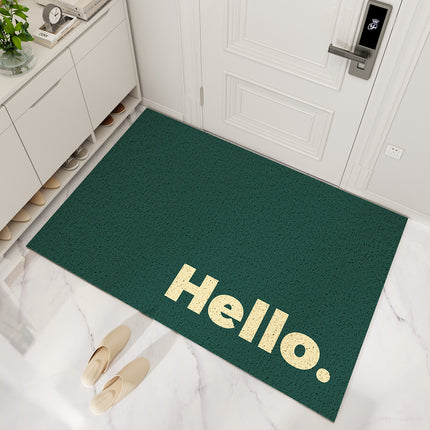 Indoor Doormat, Durable Entry Door Mat, hello entryway rug Scratch Dirt Resistant Scuffing floor mats for home