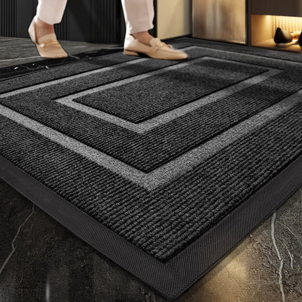 Front Door Mat for Outdoor Entrance Rug Dusting Rubber Mat - Dust Removal Floor Mats Non Slip Doormat with Rubber Bottom