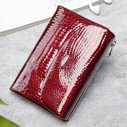 Small Wallet for Women Leather Womens Wallet Cute Compact Bifold Wallets Zipper Coin Purse