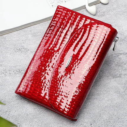 Small Wallet for Women Leather Womens Wallet Cute Compact Bifold Wallets Zipper Coin Purse