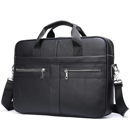 Vintage Genuine Leather Bag Laptop Messenger Bag Business Travel Crossbody Shoulder Bags for Men