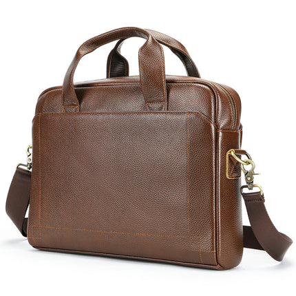 Men's Genuine Leather Briefcase Laptop Bag Travel Work Shoulder Bag Model A