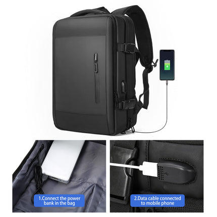 Extra Large Travel Laptop Backpack Water Resistant Business Bookbags with USB Charging Port