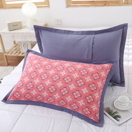 2PACK Combed Cotton Pillow Cases Standard/Queen Size Pillow Cases Cool Pillow Cases Woven Printed Pillow Cases Easy Care