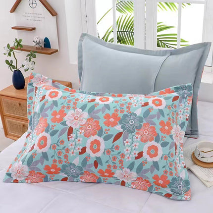 2PACK Combed Cotton Pillow Cases Standard/Queen Size Pillow Cases Cool Pillow Cases Woven Printed Pillow Cases Easy Care