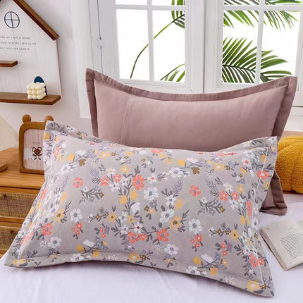 2PACK Combed Cotton Pillow Cases Standard/Queen Size Pillow Cases Cool Pillow Cases Woven Printed Pillow Cases Easy Care