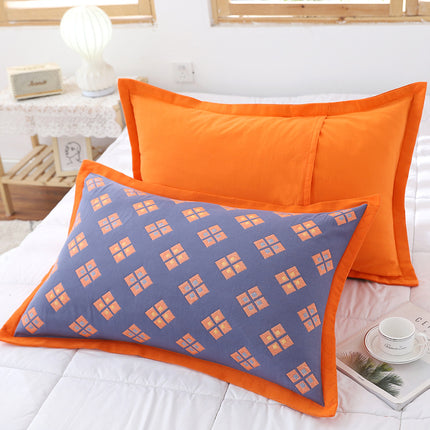 2PACK Combed Cotton Pillow Cases Standard/Queen Size Pillow Cases Cool Pillow Cases Woven Printed Pillow Cases Easy Care