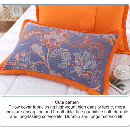 2PACK Combed Cotton Pillow Cases Standard/Queen Size Pillow Cases Cool Pillow Cases Woven Printed Pillow Cases Easy Care