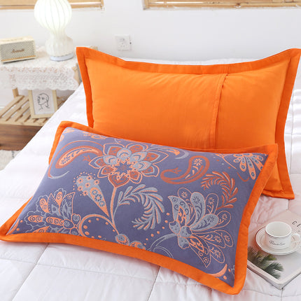 2PACK Combed Cotton Pillow Cases Standard/Queen Size Pillow Cases Cool Pillow Cases Woven Printed Pillow Cases Easy Care