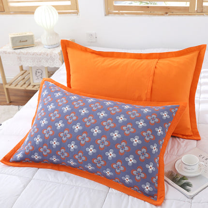 2PACK Combed Cotton Pillow Cases Standard/Queen Size Pillow Cases Cool Pillow Cases Woven Printed Pillow Cases Easy Care