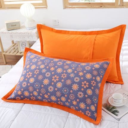 2PACK Combed Cotton Pillow Cases Standard/Queen Size Pillow Cases Cool Pillow Cases Woven Printed Pillow Cases Easy Care