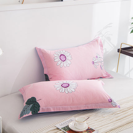 2 PACK Pillowcase Set, Long Staple Cotton Pillowcases Small Fresh Floral Cotton Pillowcases Single Twin Home Bedding