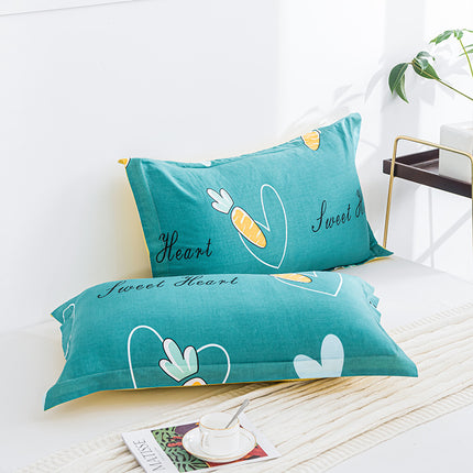 2 PACK Pillowcase Set, Long Staple Cotton Pillowcases Small Fresh Floral Cotton Pillowcases Single Twin Home Bedding