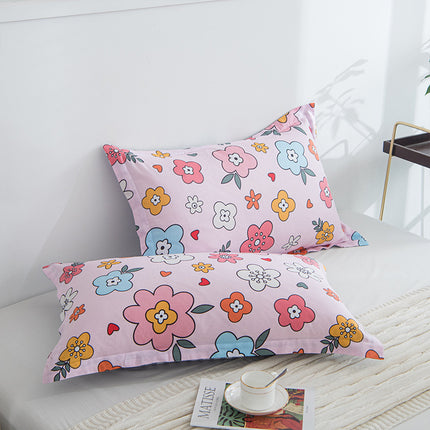 2 PACK Pillowcase Set, Long Staple Cotton Pillowcases Small Fresh Floral Cotton Pillowcases Single Twin Home Bedding