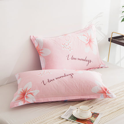 2 PACK Pillowcase Set, Long Staple Cotton Pillowcases Small Fresh Floral Cotton Pillowcases Single Twin Home Bedding