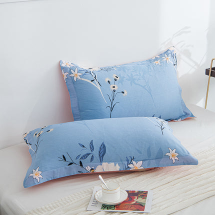 2 PACK Pillowcase Set, Long Staple Cotton Pillowcases Small Fresh Floral Cotton Pillowcases Single Twin Home Bedding