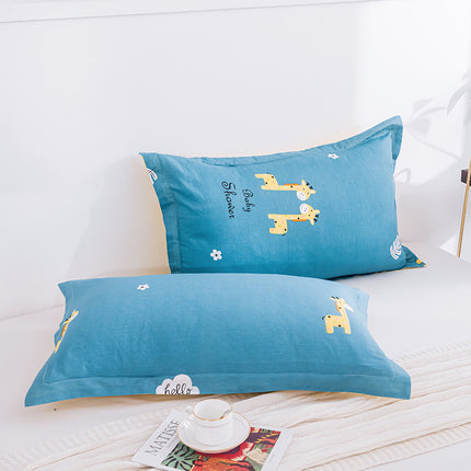 2 PACK Pillowcase Set, Long Staple Cotton Pillowcases Small Fresh Floral Cotton Pillowcases Single Twin Home Bedding