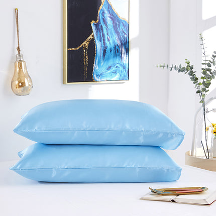 2PACK silk pillow cases simple pillowcase solid color Silk Satin pillowcase for hair and skin silk pillowcase queen size silk pillowcase