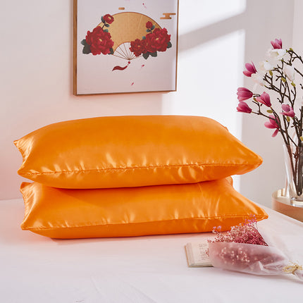 2PACK silk pillow cases simple pillowcase solid color Silk Satin pillowcase for hair and skin silk pillowcase queen size silk pillowcase