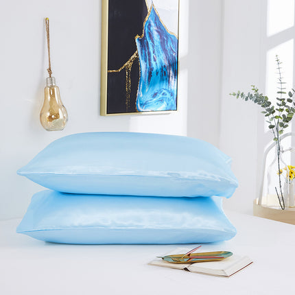 2PACK silk pillow cases simple pillowcase solid color Silk Satin pillowcase for hair and skin silk pillowcase queen size silk pillowcase