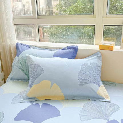 100% Cotton Floral Printed Pillowcase Set (2 Pcs) Cotton Pillowcase Student Pillow Protectors for Bedroom