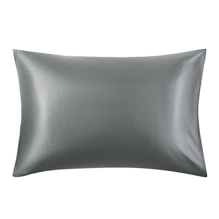 Solid color 1Piece Pillow protectors Silk Satin pillowcase reversible 100% mulberry silk pillowcase zipper model