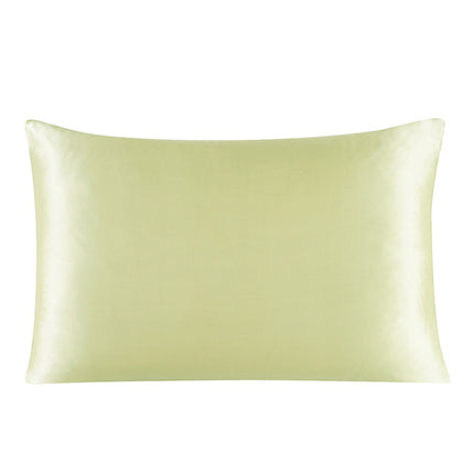 Solid color 1Piece Pillow protectors Silk Satin pillowcase reversible 100% mulberry silk pillowcase zipper model