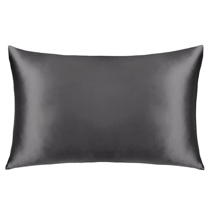 Solid color 1Piece Pillow protectors Silk Satin pillowcase reversible 100% mulberry silk pillowcase zipper model