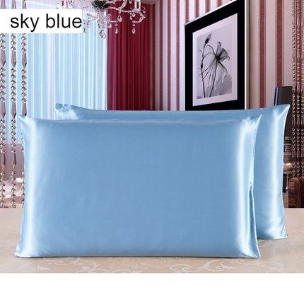 1 Pack Pillow protectors Silk Satin pillowcase solid color 100% mulberry silk pillowcase zipper