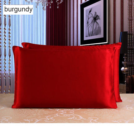 1 Pack Pillow protectors Silk Satin pillowcase solid color 100% mulberry silk pillowcase zipper