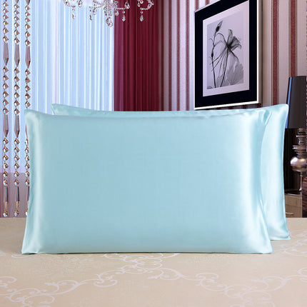 1 Pack Pillow protectors Silk Satin pillowcase solid color 100% mulberry silk pillowcase zipper