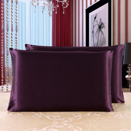 1 Pack Pillow protectors Silk Satin pillowcase solid color 100% mulberry silk pillowcase zipper