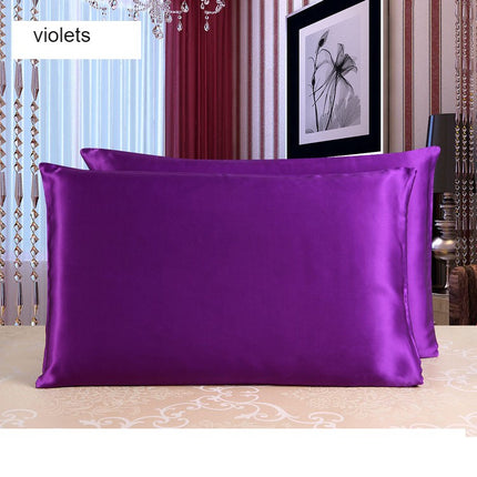 1Piece Pillow protectors Silk Satin pillowcase solid color reversible 100% mulberry silk pillowcase