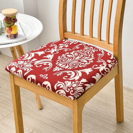 1 Piece Stretch Printed Washable Chair Seat Cover , Removable Upholstered Chair Seat Protector, Kitchen Office Use-B