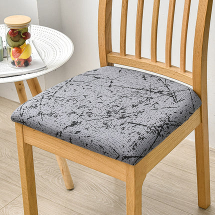 1 Piece Stretch Printed Washable Chair Seat Cover , Removable Upholstered Chair Seat Protector, Kitchen Office Use-B