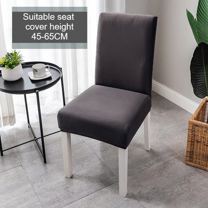 1 Pack Solid color dining chair cover, kitchen chair cover, high back polyester spandex elastic washable and removable