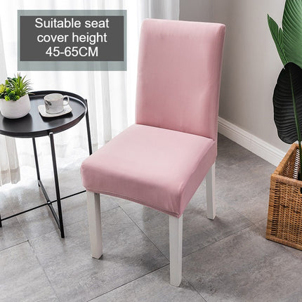 1 Pack Solid color dining chair cover, kitchen chair cover, high back polyester spandex elastic washable and removable