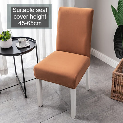 1 Pack Solid color dining chair cover, kitchen chair cover, high back polyester spandex elastic washable and removable