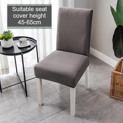 1 Pack Solid color dining chair cover, kitchen chair cover, high back polyester spandex elastic washable and removable