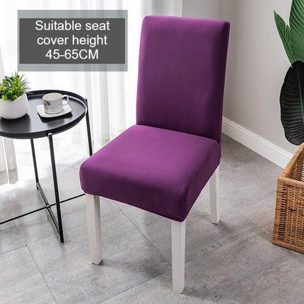 1 Pack Solid color dining chair cover, kitchen chair cover, high back polyester spandex elastic washable and removable