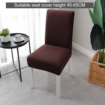 1 Pack Solid color dining chair cover, kitchen chair cover, high back polyester spandex elastic washable and removable