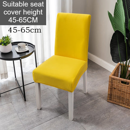 1 Pack Solid color dining chair cover, kitchen chair cover, high back polyester spandex elastic washable and removable