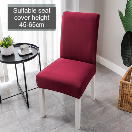 1 Pack Solid color dining chair cover, kitchen chair cover, high back polyester spandex elastic washable and removable