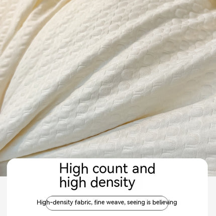 Bedding Waffle Weave Duvet Cover Set Queen Size - Cotton Breathable 4 Pieces Set for - 1 Duvet Cover+1 Bed Sheet Closure and 2 Pillow Shams