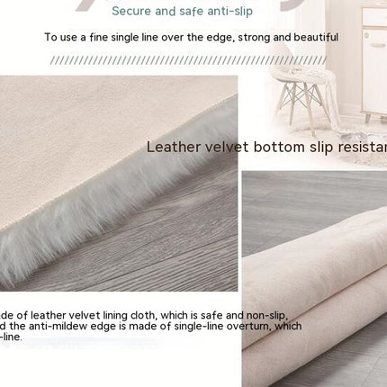 Ultra Soft Faux Sheepskin Fur Rug  Fluffy Area Rugs Chair Couch Cover Fuzzy Rug for Bedroom Bedside Floor Sofa Living Room